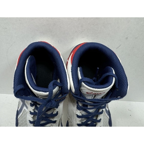 ASICS Matflex 6 Wrestling Shoes Men\'s Size 8.5 White Deep Ocean 1081A021 main image 6